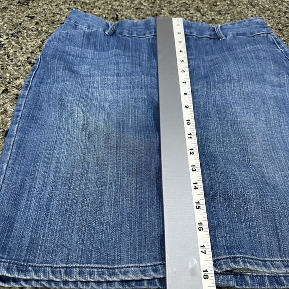 Old Navy Skirt Womens 10 Blue Denim Stretch Pencil Jean Casual Y2K Preppy - Picture 6 of 6